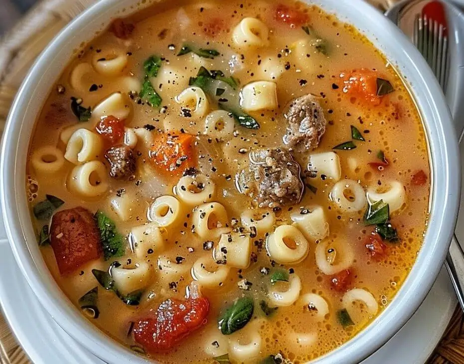 Creamy Parmesan Italian Sausage Soup