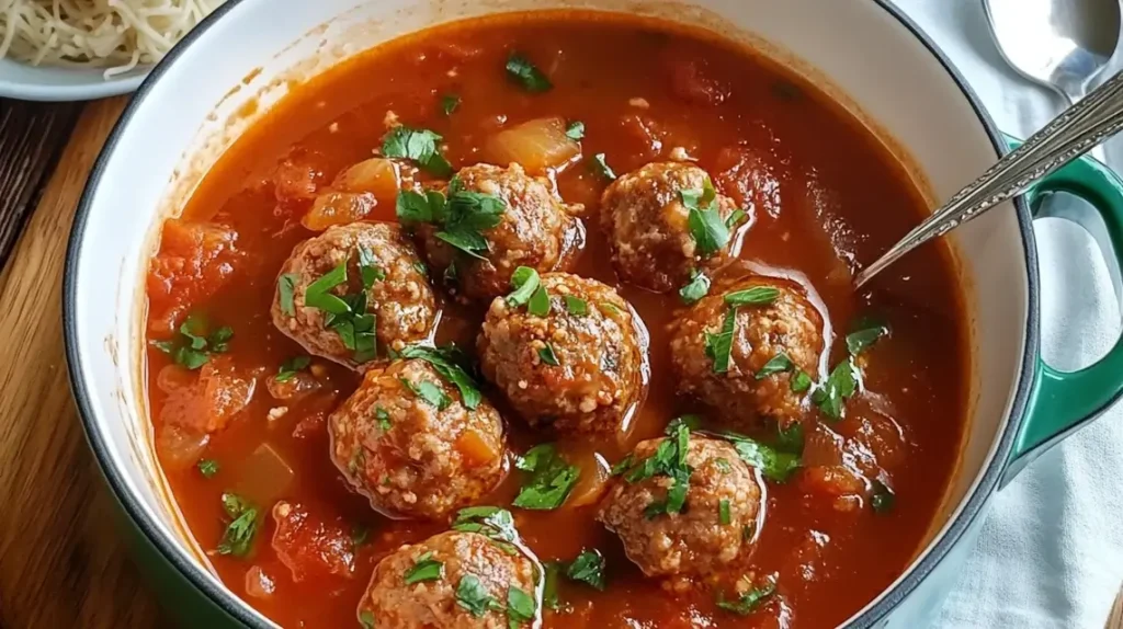 Porcupine Meatballs in Tomato Soup